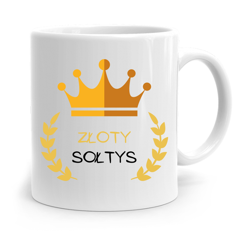 Dla Sołtysa Kubek Złoty Sołtys Prezent Z Nadrukiem Ze Zdjęciem