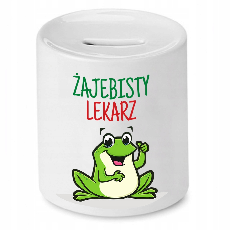 Skarbonka Dla Lekarza Doktora Żajebisty Lekarz Z Nadrukiem Ze Zdjęciem