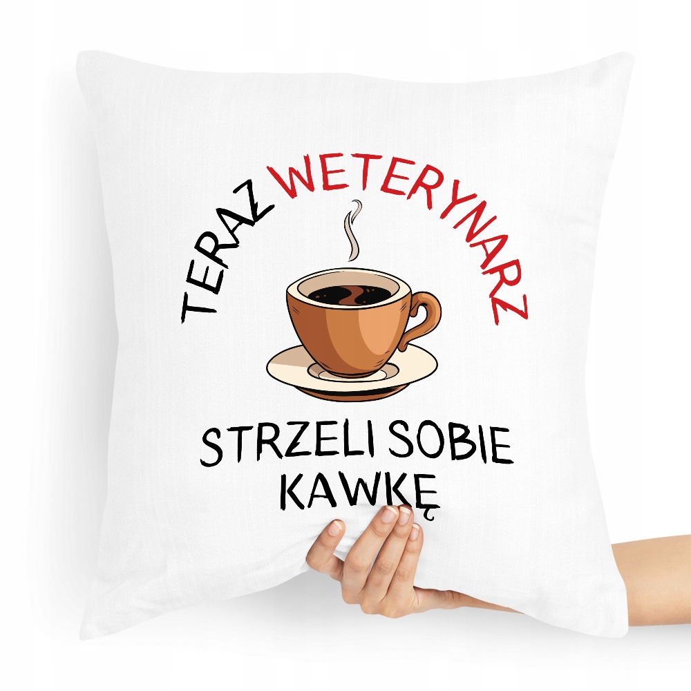 Poduszka Prezent Dla Weterynarza Strzeli Sobie Z Nadrukiem Ze Zdjęciem