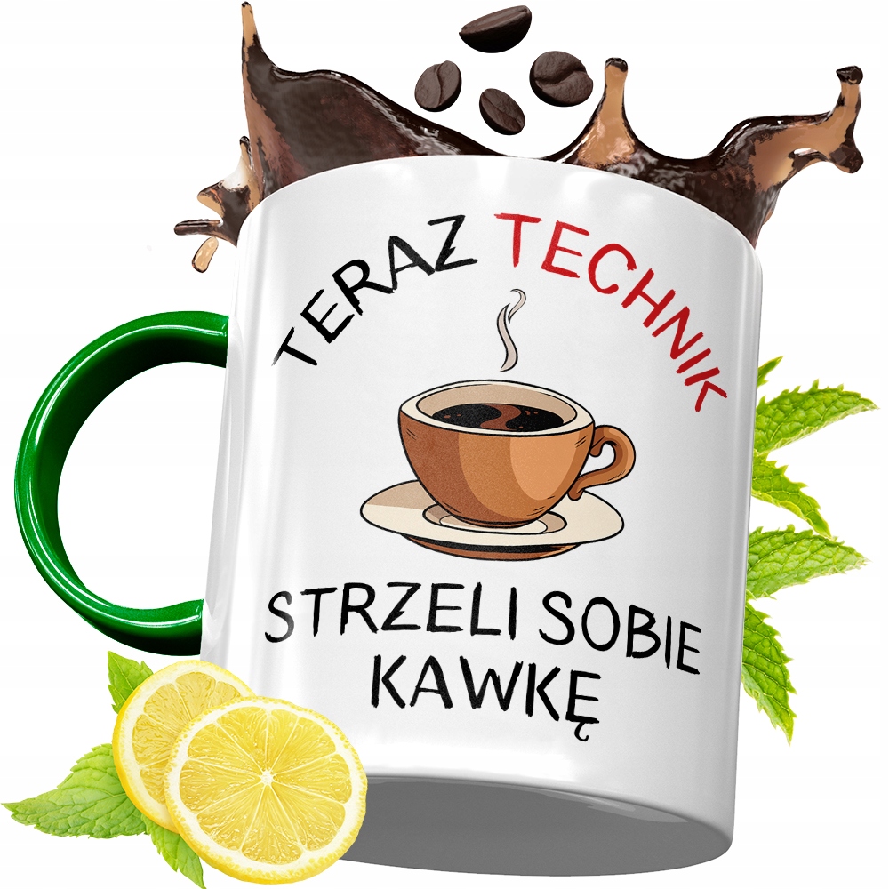 Kubek Zielony Dla Technika Na Urodziny Prezent Z Nadrukiem Ze Zdjęciem