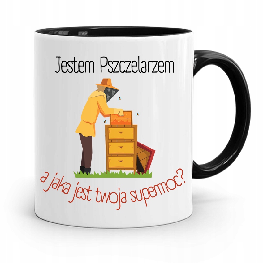 Kubek Czarny Dla Pszczelarza Jestem Pszczelarzem Z Nadrukiem Ze Zdjęciem