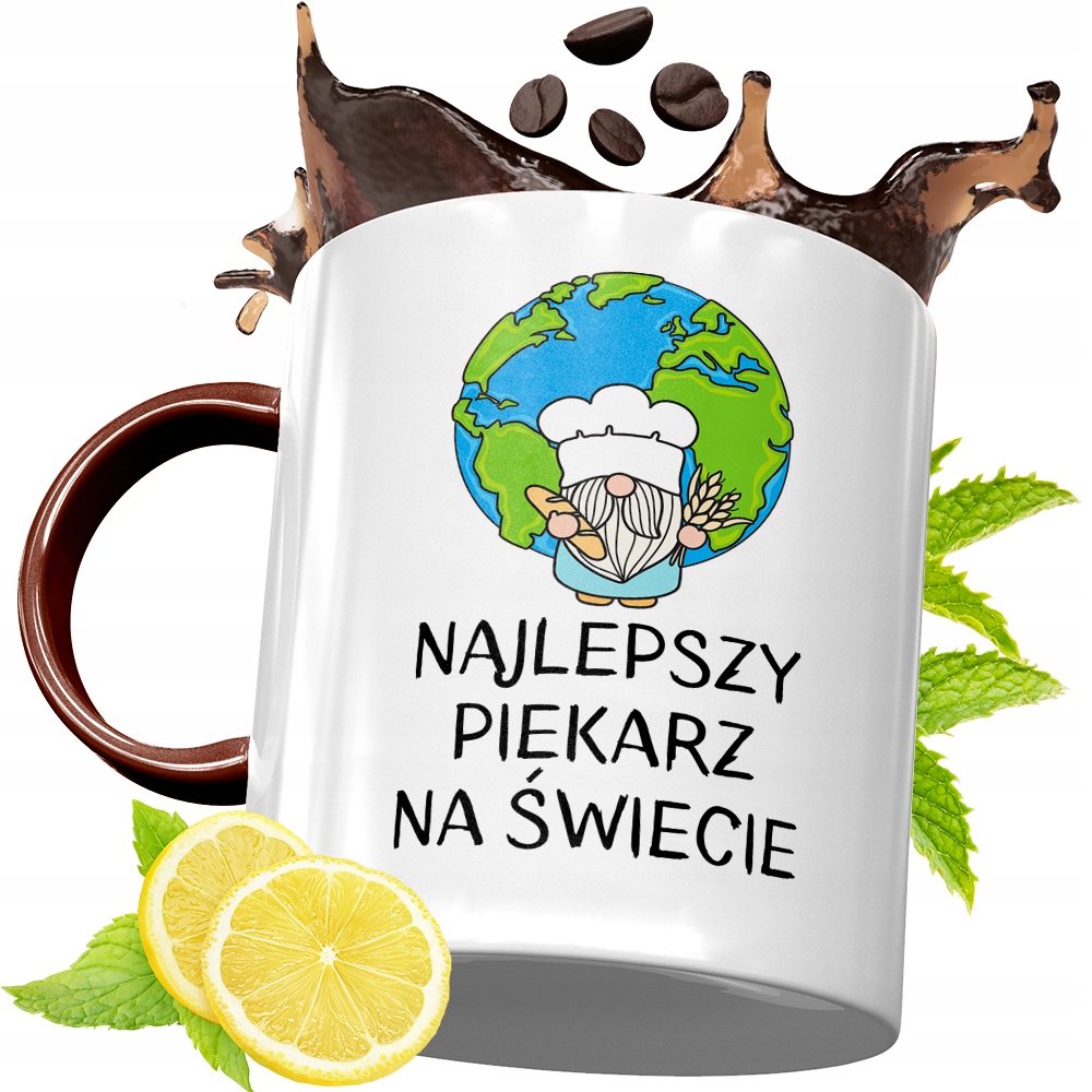 Kubek Bordowy Dla Piekarza Na Urodziny Prezent Z Nadrukiem Ze Zdjęciem