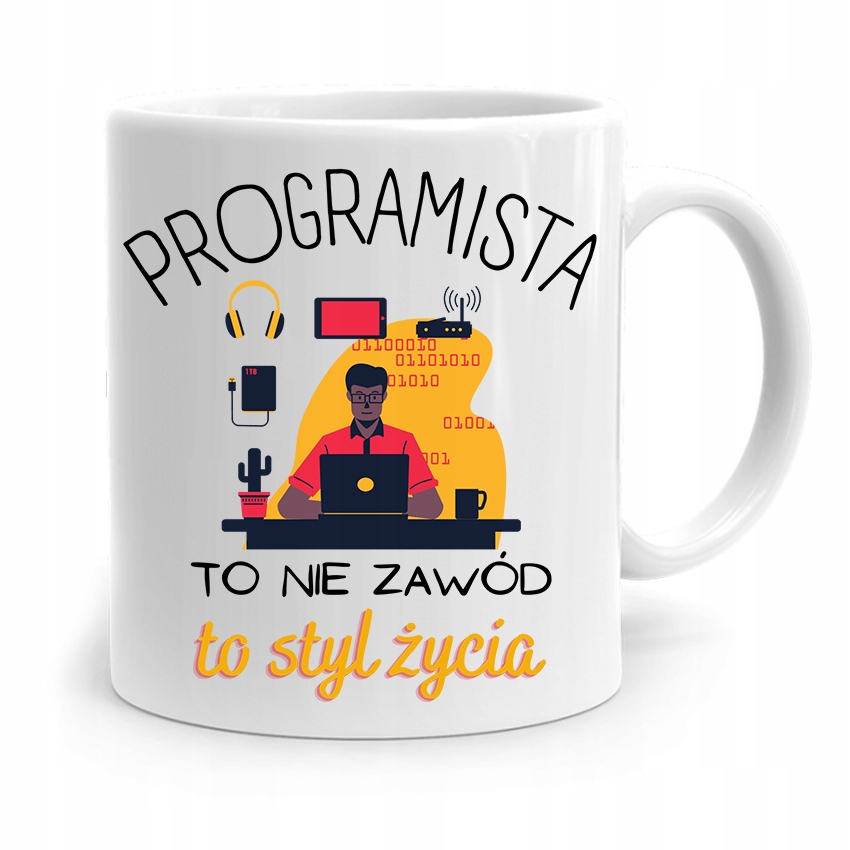 Kubek Informatyka Programisty To Styl Życia Z Nadrukiem Ze Zdjęciem