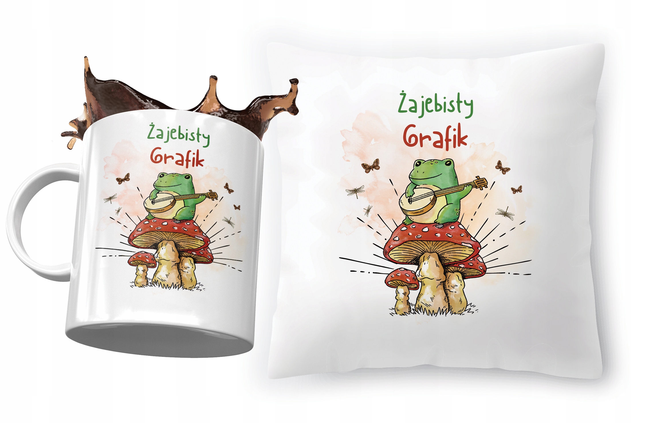 Zestaw Dla Grafika Poduszka + Kubek Na Prezent Z Nadrukiem Ze Zdjęciem
