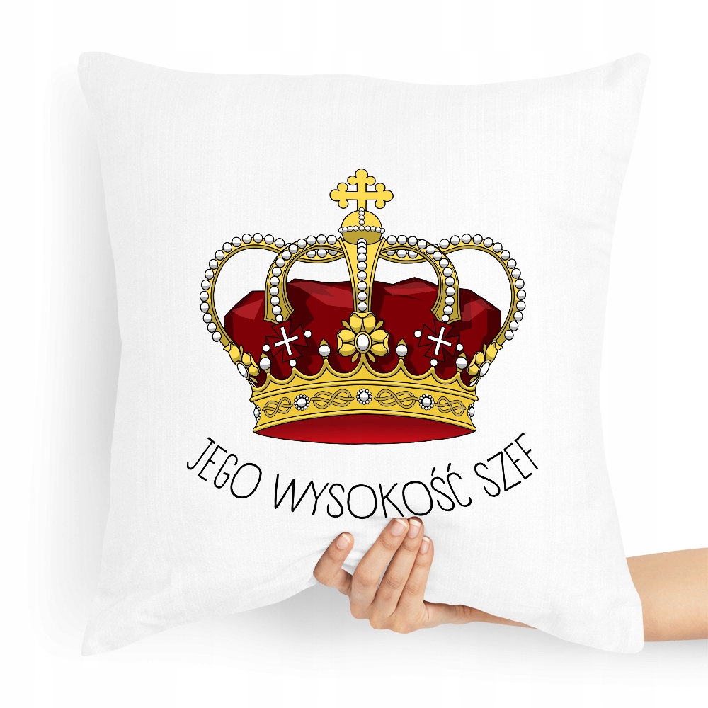 Poduszka Prezent Dla Szefa Jego Wysokość Szef Z Nadrukiem Ze Zdjęciem