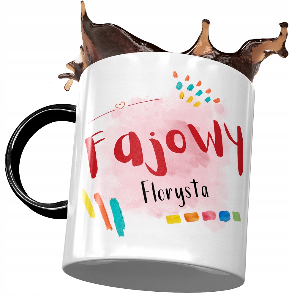 Kubek Czarny Dla Florysty Fajowy Florysta Kubek Z Nadrukiem Ze Zdjęciem