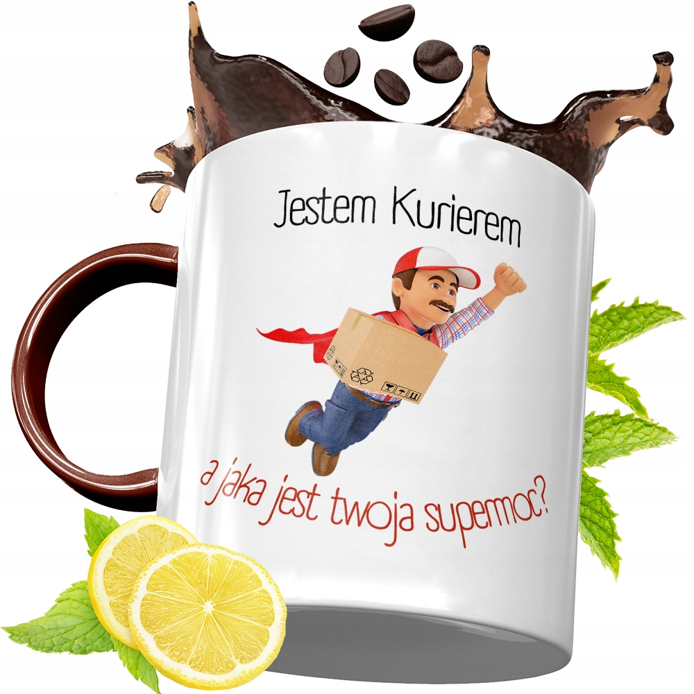 Kubek Bordowy Dla Kuriera Na Urodziny Prezent Z Nadrukiem Ze Zdjęciem