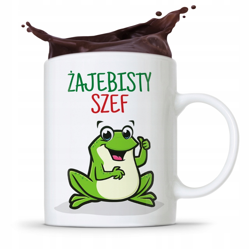 Kubek Prezent Dla Szefa Żajebisty Szef Z Nadrukiem Ze Zdjęciem