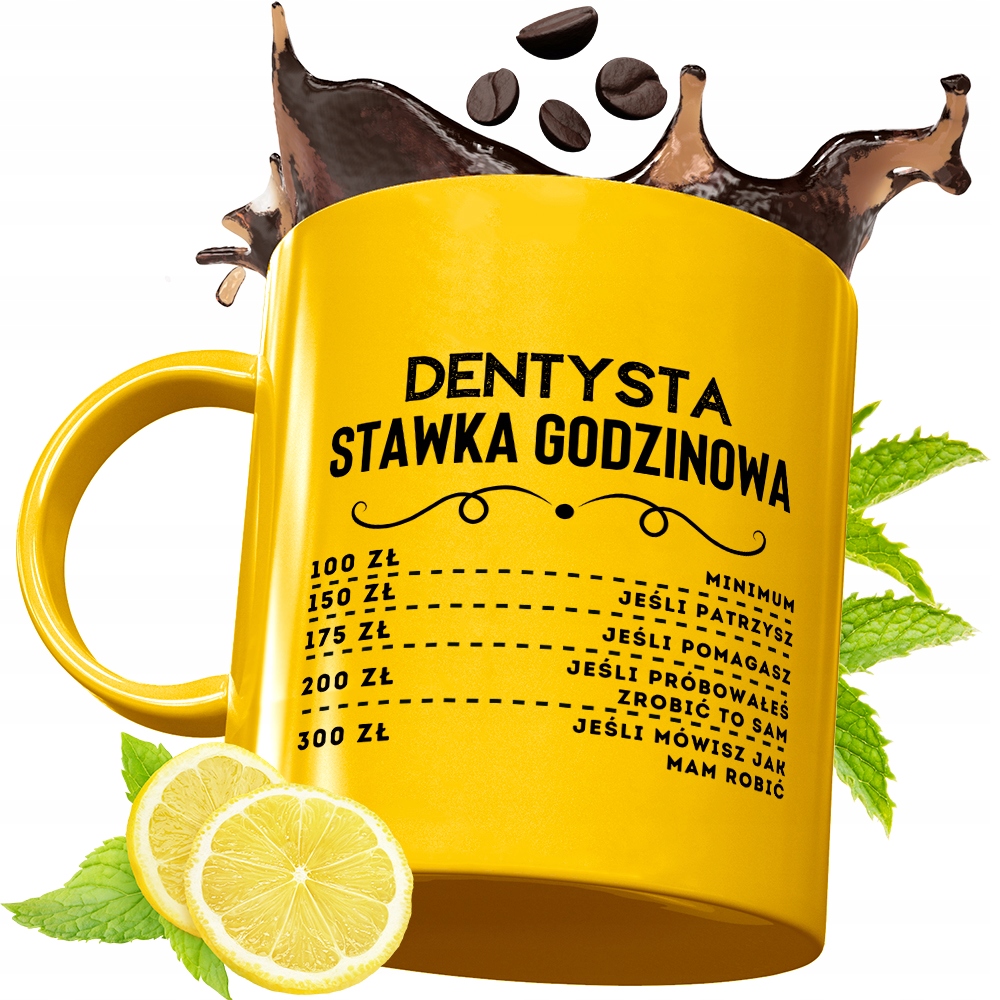 Złoty Kubek Premium Dla Dentysty Prezent Z Nadrukiem Ze Zdjęciem