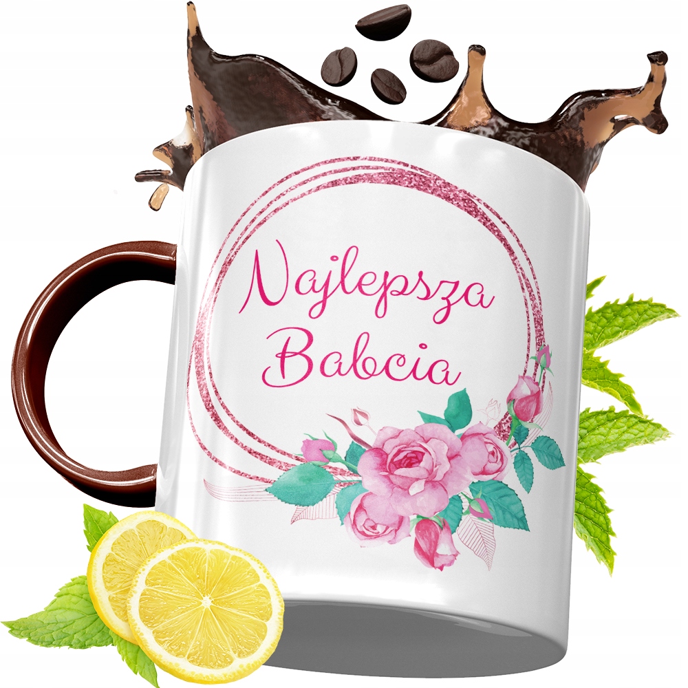 Kubek Bordowy Dla Babci Na Urodziny Prezent Z Nadrukiem Ze Zdjęciem