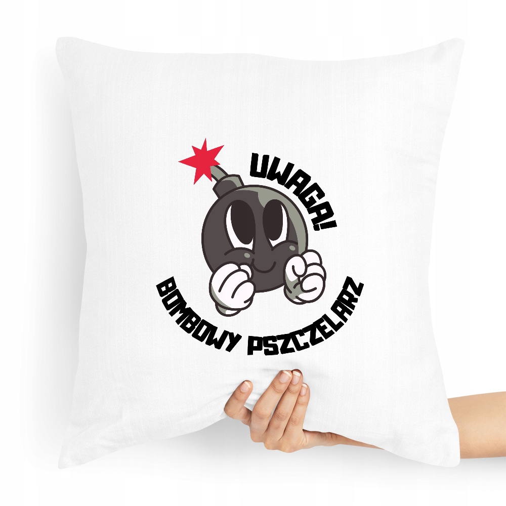 Poduszka Prezent Dla Pszczelarza Bombowy Z Nadrukiem Ze Zdjęciem