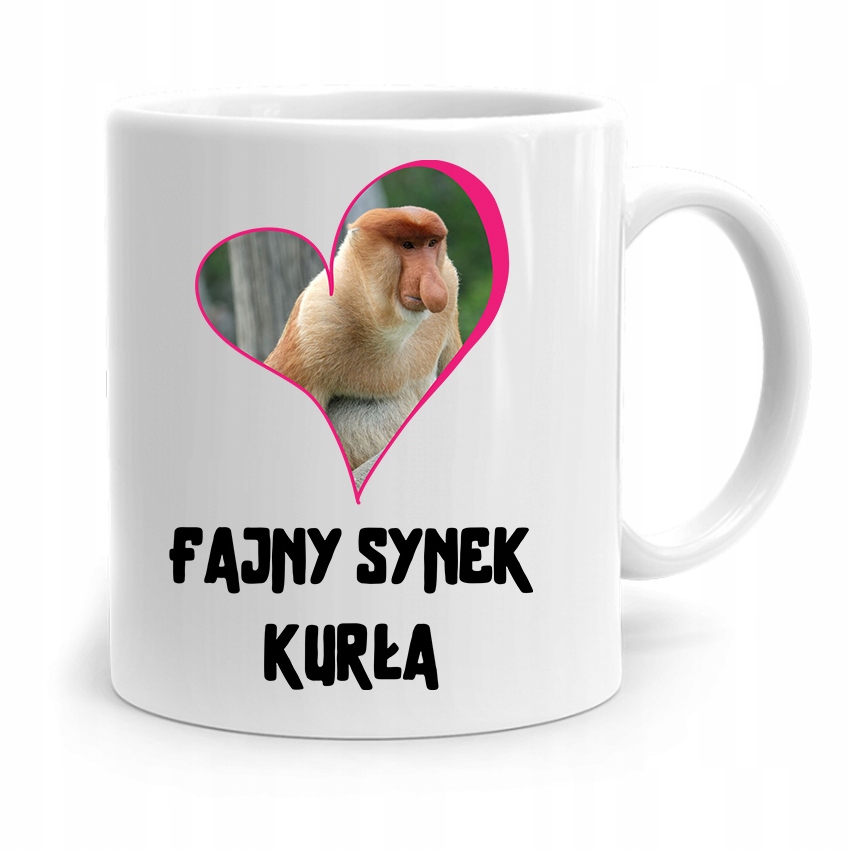 Kubek Prezent Dla Syna Dziecka Fajny Synek Kurła Z Nadrukiem Ze Zdjęciem