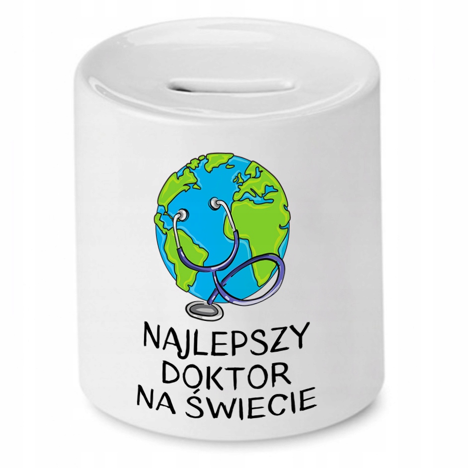 Skarbonka Dla Lekarza Doktora Najlepszy Na Świecie Z Nadrukiem Ze Zdjęciem