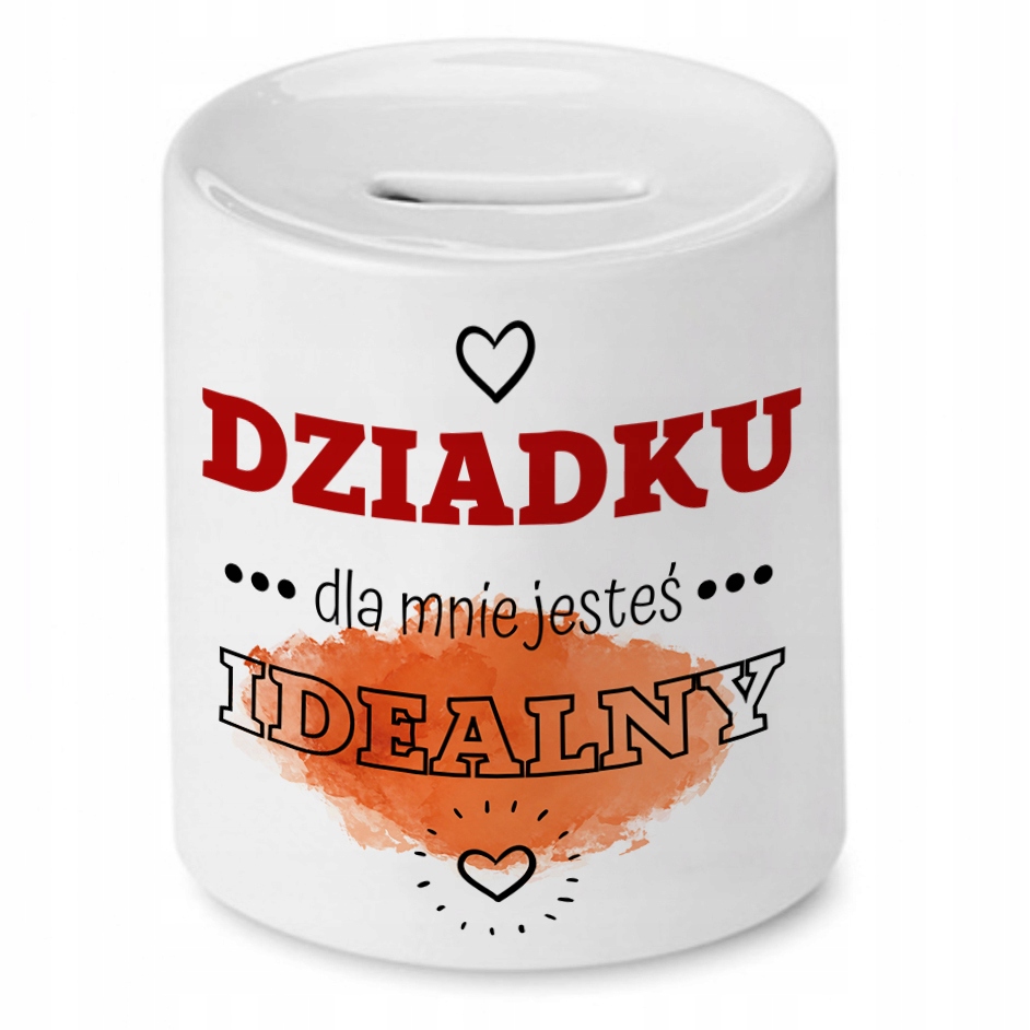 Skarbonka Dzień Dziadka Dla Mnie Jesteś Idealny Z Nadrukiem Ze Zdjęciem