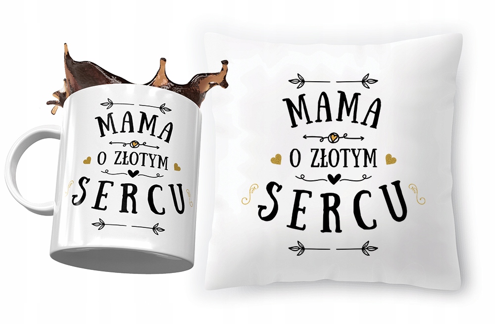 Zestaw Dla Mamy Poduszka + Kubek Prezent Z Nadrukiem Ze Zdjęciem