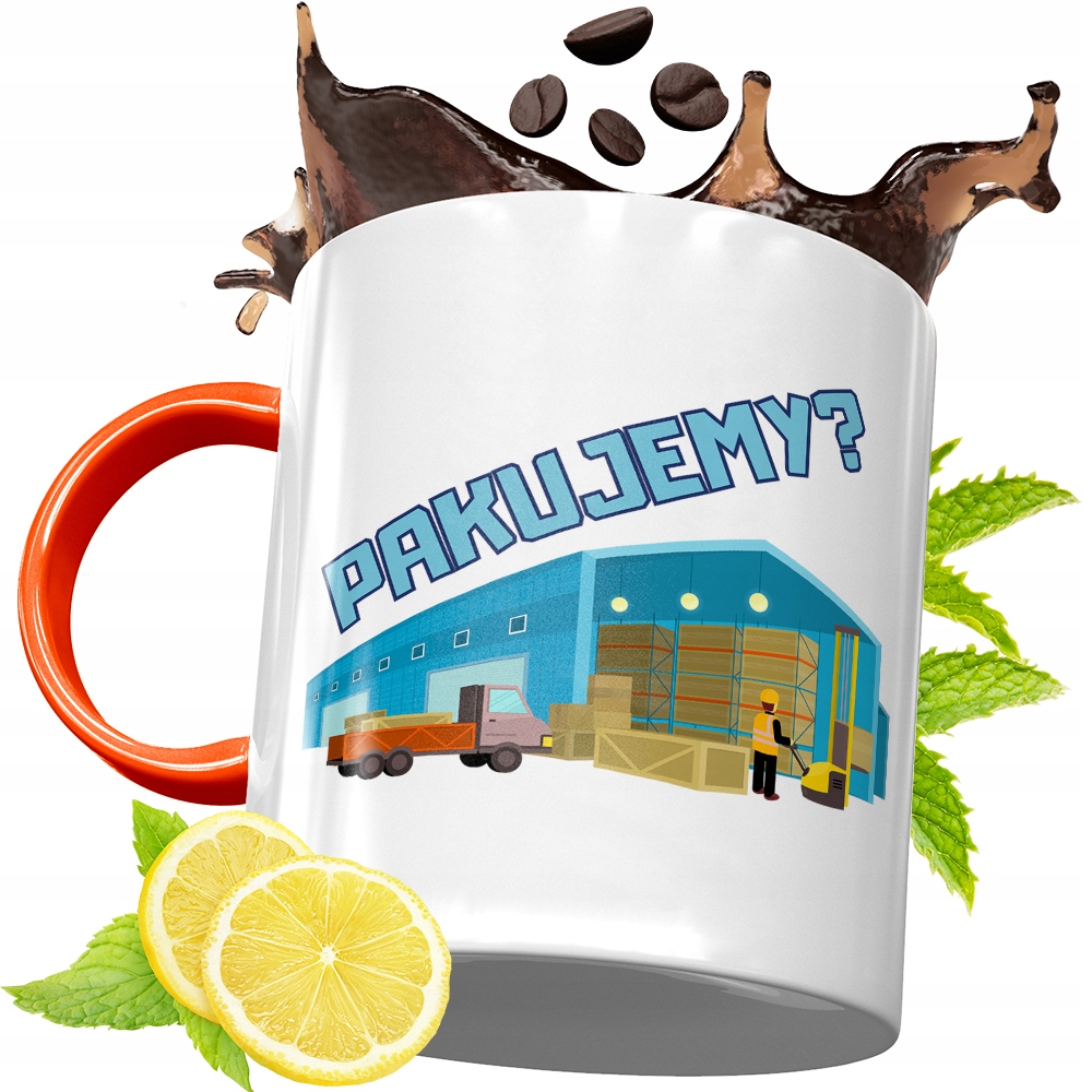 Kubek Pomarańczowy Dla Magazyniera Prezent Z Nadrukiem Ze Zdjęciem