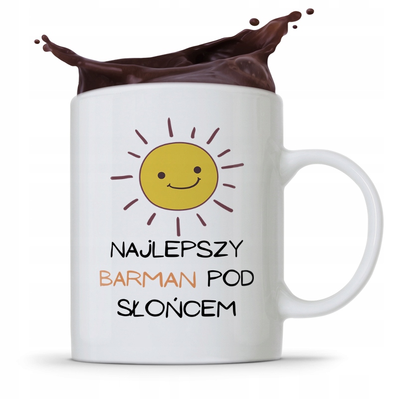 Kubek Prezent Dla Barmana Barmanki Najlepszy Z Nadrukiem Ze Zdjęciem