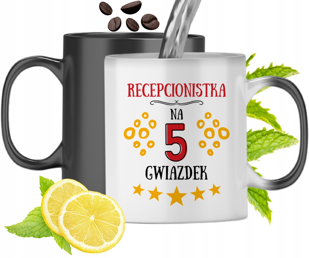 Dla Recepcjonistki Kubek Magiczny Na Prezent Z Nadrukiem Ze Zdjęciem