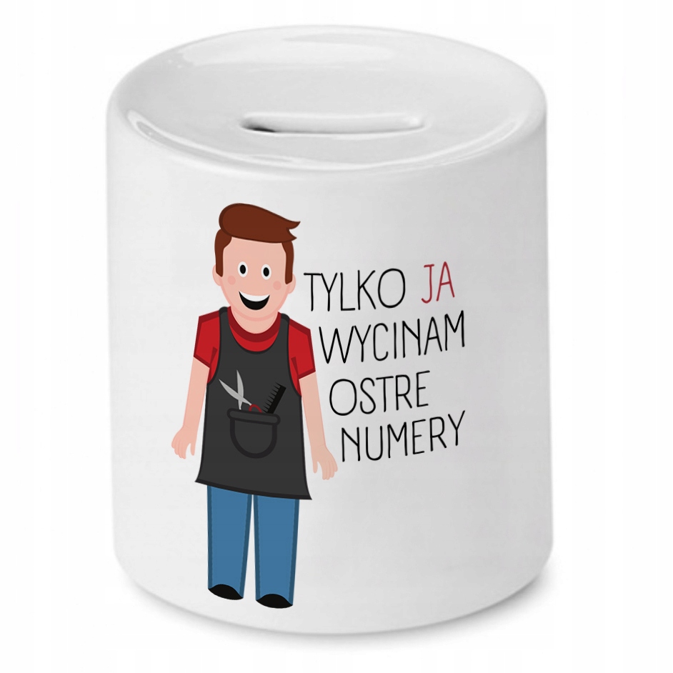 Skarbonka Fryzjerki Fryzjera Wycinam Ostre Numery Z Nadrukiem Ze Zdjęciem