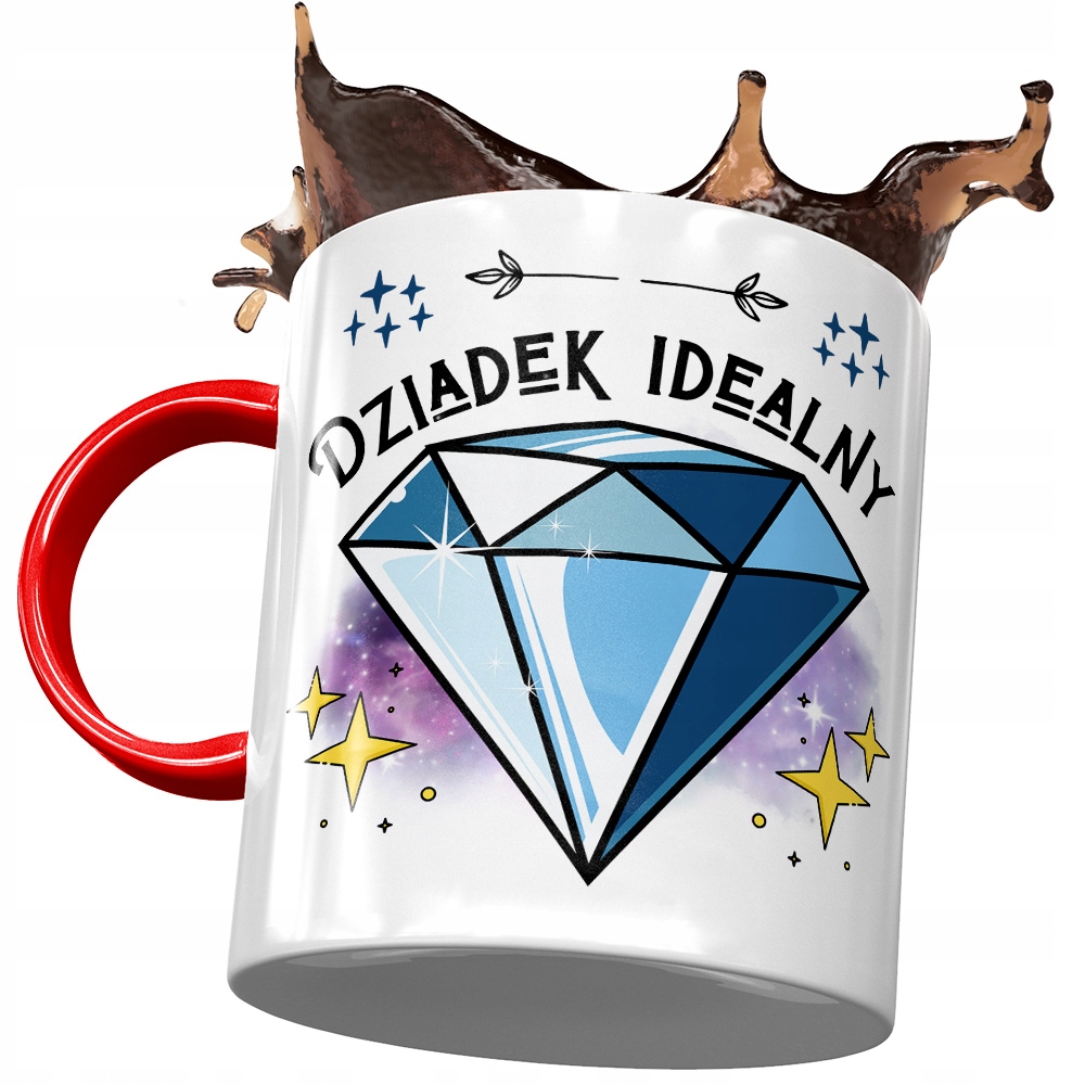 Kubek Czerwony Dla Dziadka Dzień Dziadka Prezent Z Nadrukiem Ze Zdjęciem