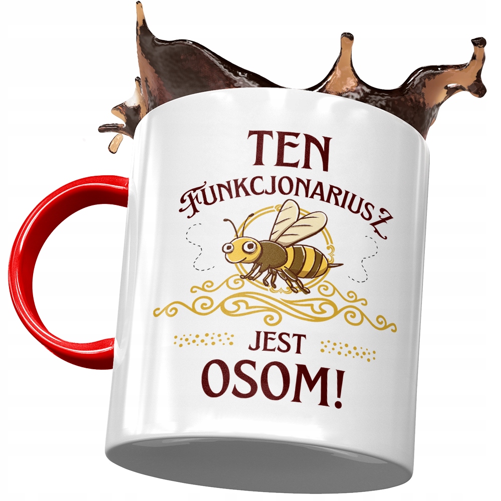 Kubek Czerwony Dla Funkcjonariusza Jest Osom! Z Nadrukiem Ze Zdjęciem