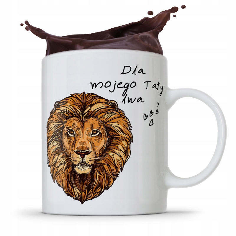 Kubek Na Dzień Ojca Dla Taty Dla Mojego Taty Lwa Z Nadrukiem Ze Zdjęciem