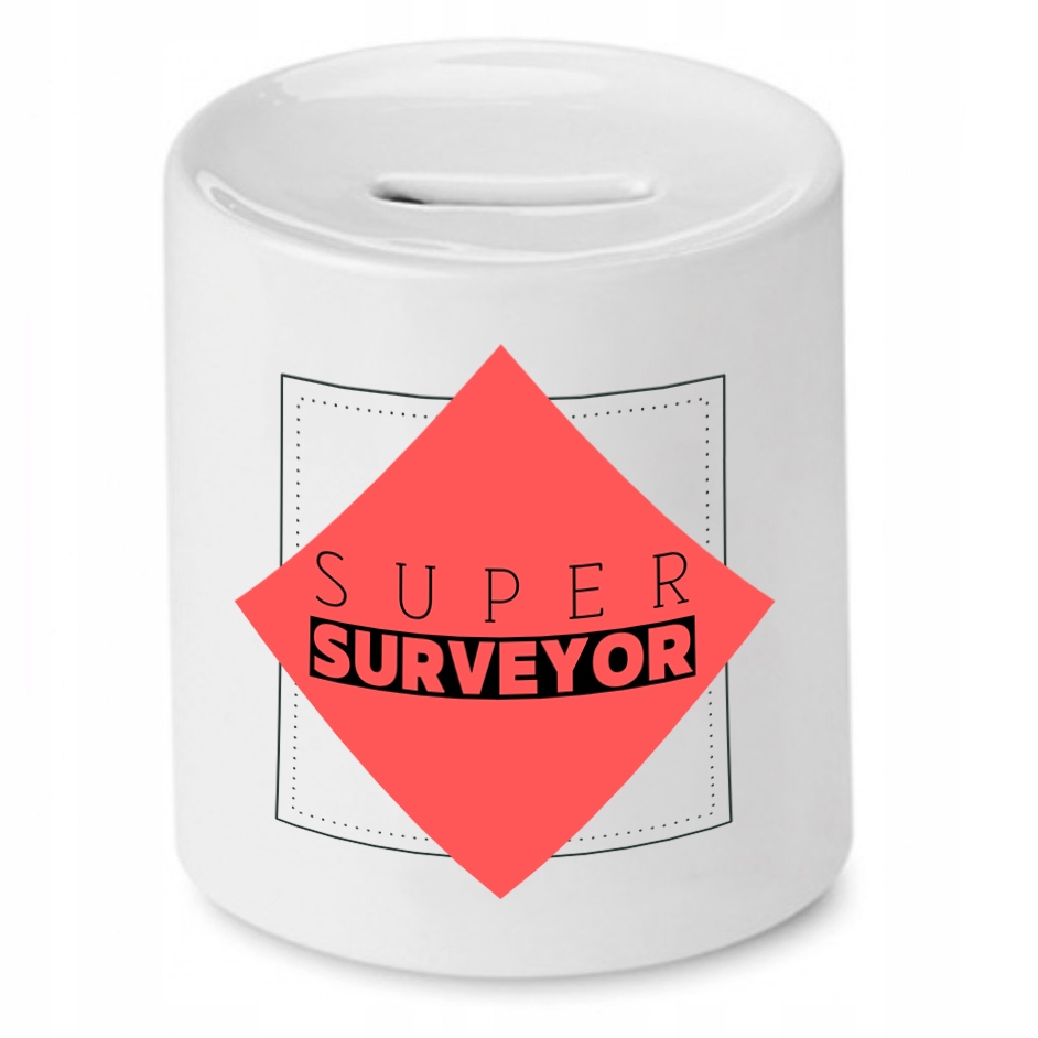 Skarbonka Dla Geodety Super Surveyor Prezent Z Nadrukiem Ze Zdjęciem