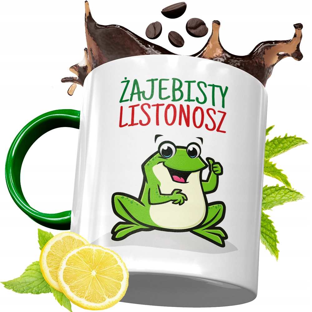 Kubek Zielony Dla Listonosza Na Prezent Urodziny Z Nadrukiem Ze Zdjęciem