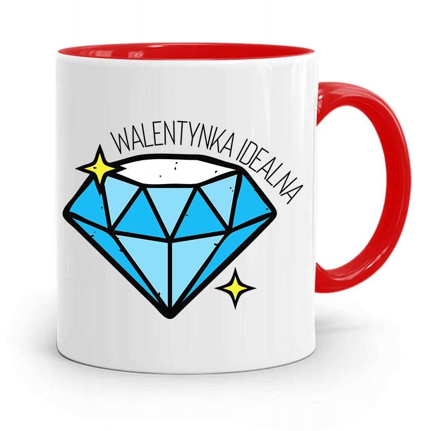 Kubek Czerwony Na Walentynki Walentynka Idealna Z Nadrukiem Ze Zdjęciem