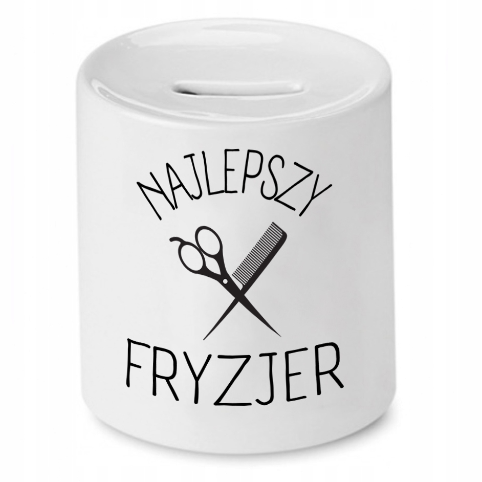 Skarbonka Fryzjera Fryzjerki Najlepszy Fryzjer Z Nadrukiem Ze Zdjęciem