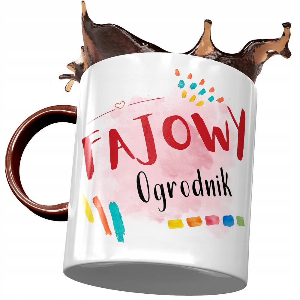 Kubek Bordowy Dla Ogrodnika Fajowy Ogrodnik Z Nadrukiem Ze Zdjęciem