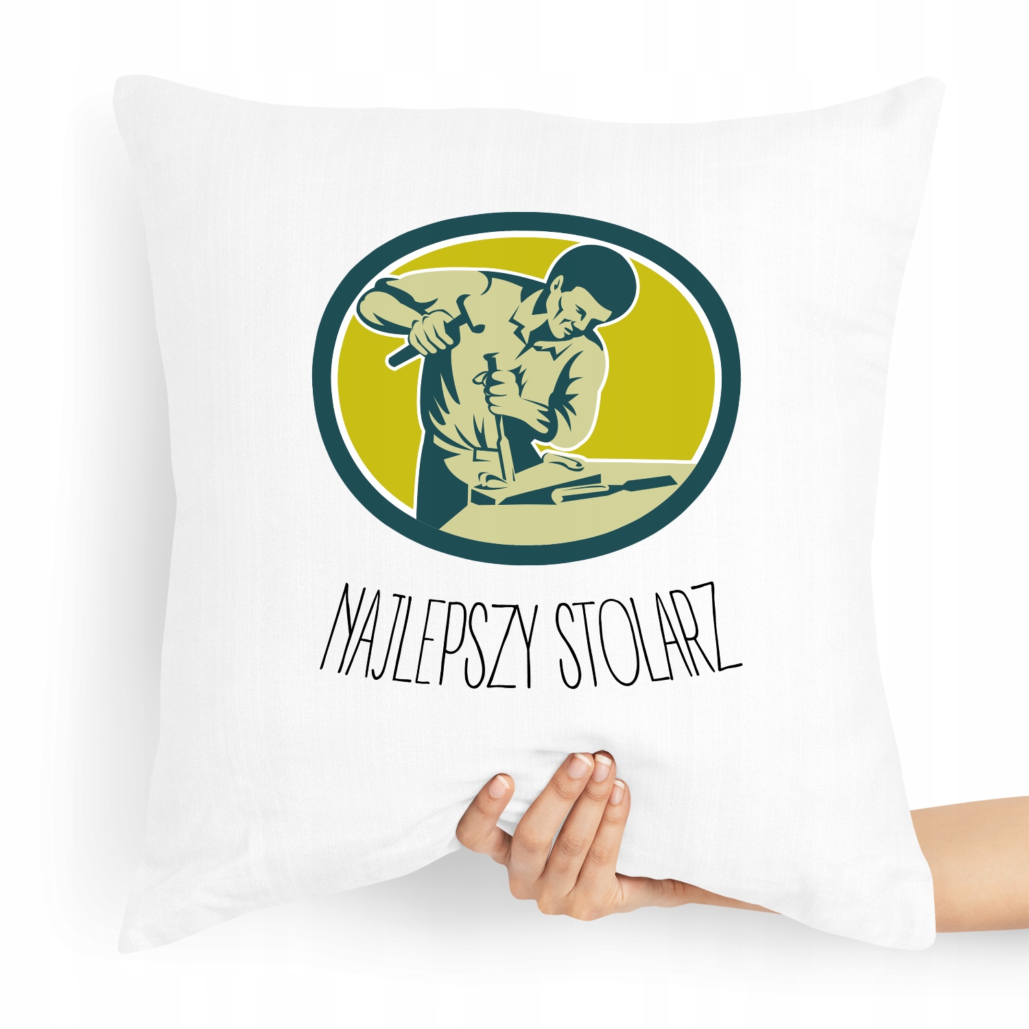 Poduszka Prezent Dla Stolarza,Najlepszego Stolarza Z Nadrukiem Ze Zdjęciem