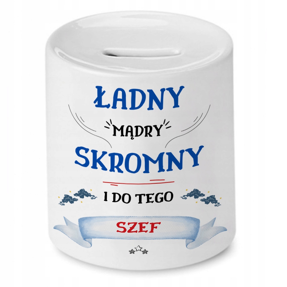 Skarbonka Dla Szefa Na Urodziny Imieniny Prezent Z Nadrukiem Ze Zdjęciem