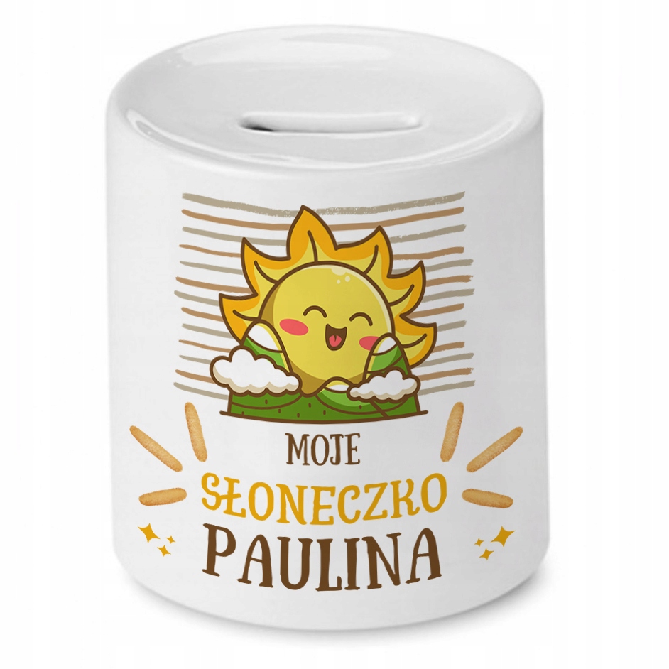 Skarbonka 330 Ml Dla Pauliny Córki Dziecka Z Nadrukiem Ze Zdjęciem