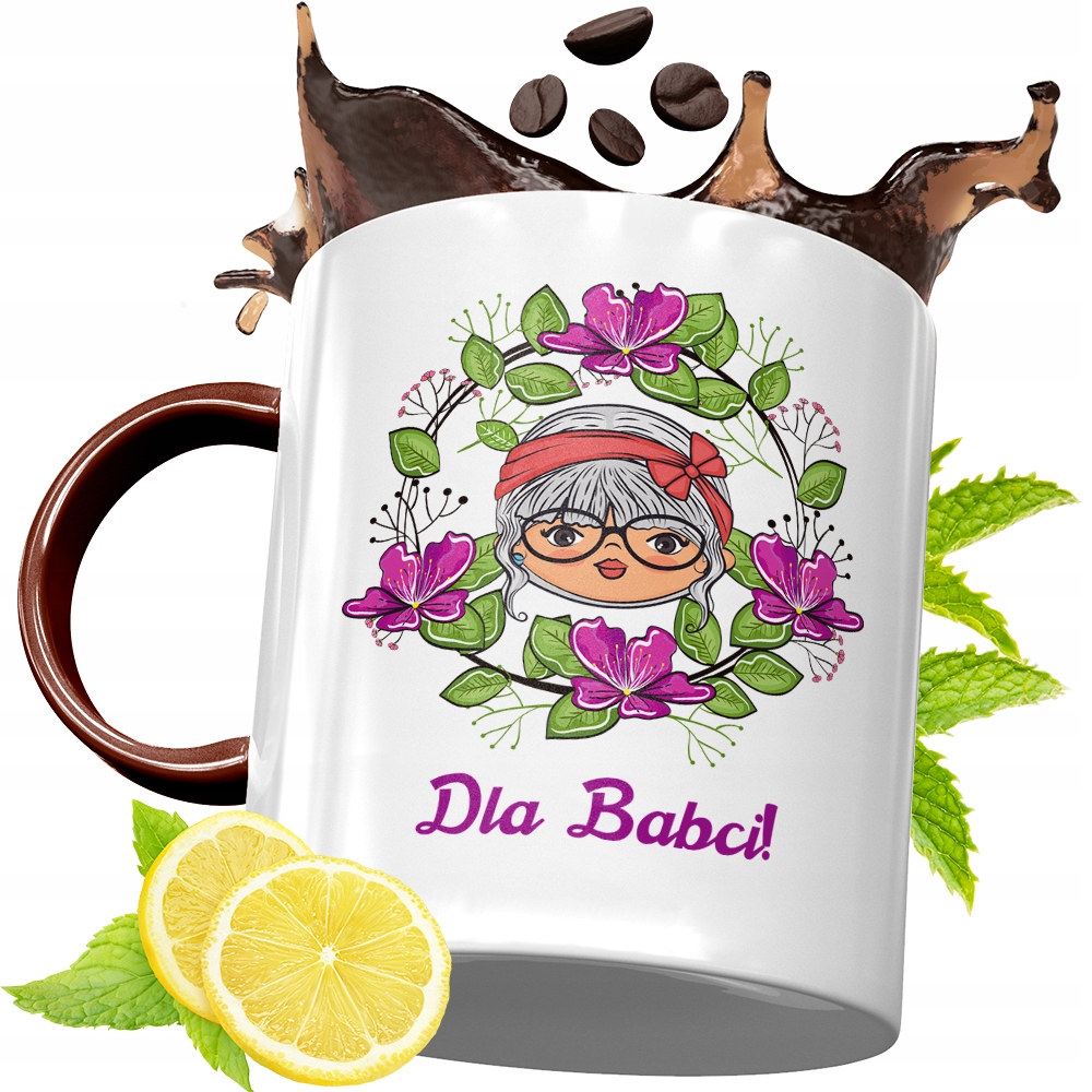 Kubek Bordowy Dla Babci Na Urodziny Prezent Z Nadrukiem Ze Zdjęciem