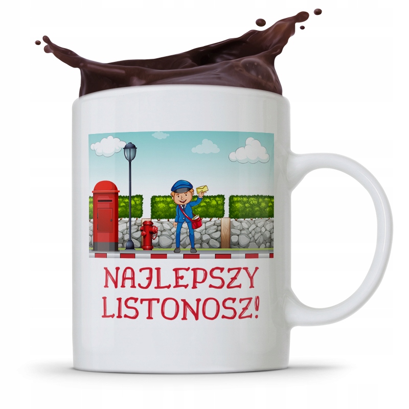 Kubek Prezent Dla Listonosza Najlepszy Listonosz Z Nadrukiem Ze Zdjęciem