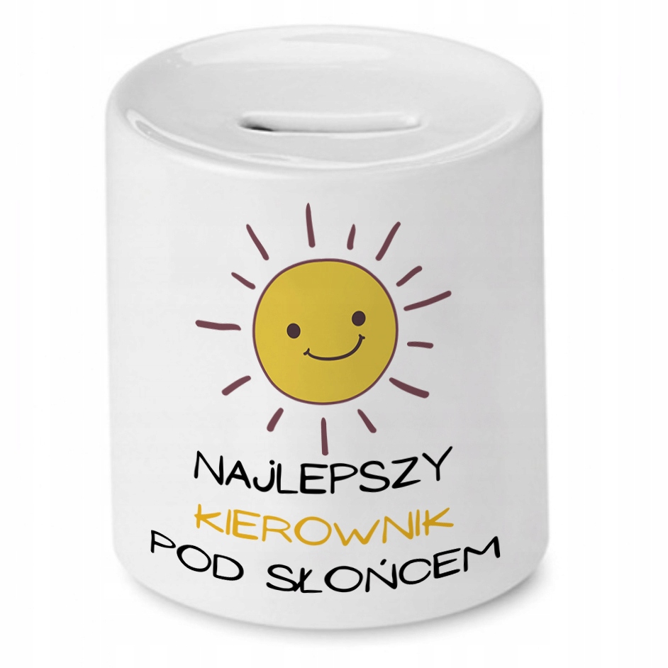 Skarbonka Dla Kierownika Najlepszy Pod Słońcem Z Nadrukiem Ze Zdjęciem