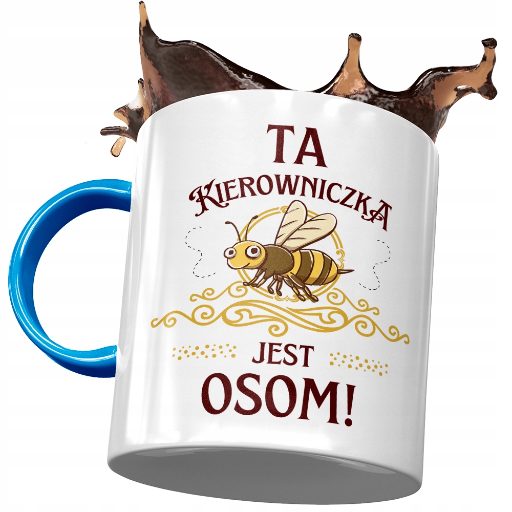 Kubek Błękitny Dla Kierowniczki Ta Kierowniczka Z Nadrukiem Ze Zdjęciem