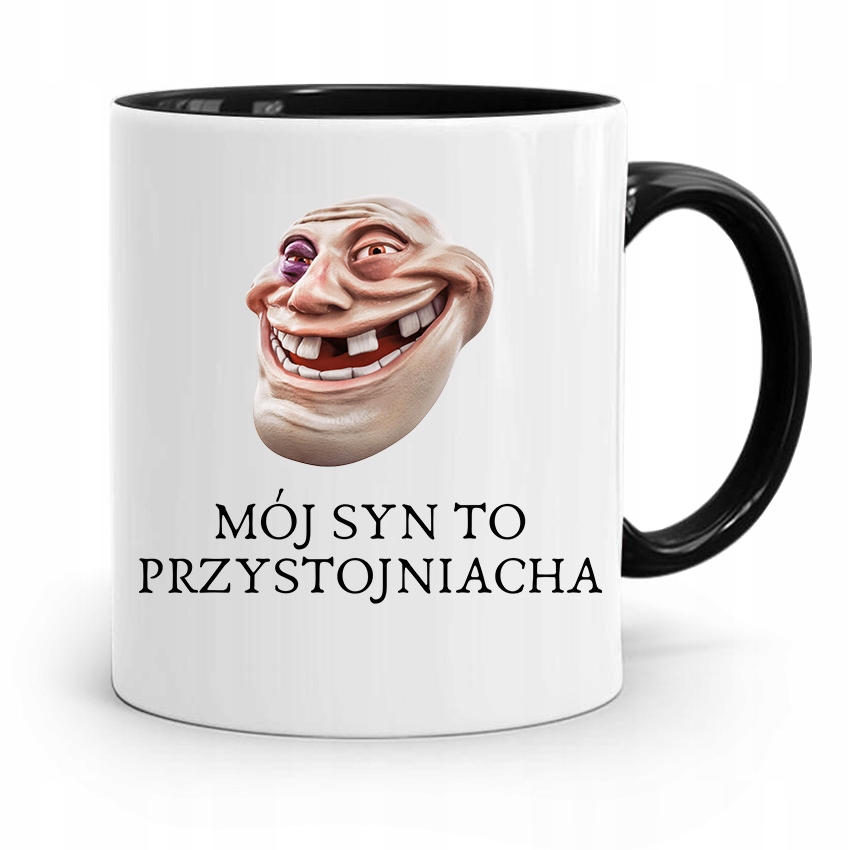 Kubek Czarny Prezent Dla Syna Syn Przystojniacha Z Nadrukiem Ze Zdjęciem