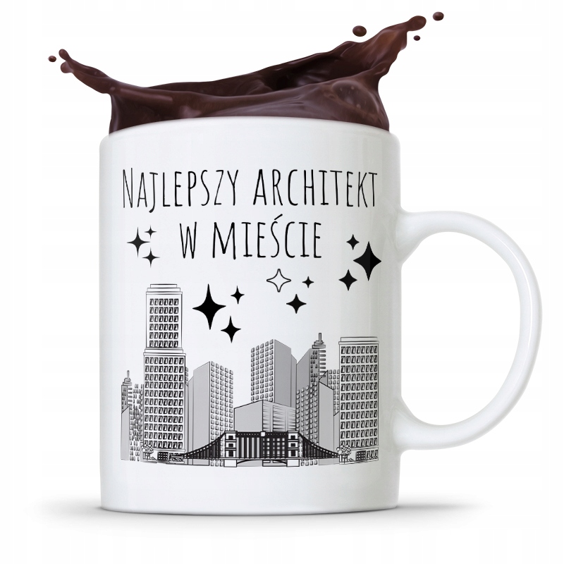 Kubek Architekta Projektanta Najlepszy W Mieście Z Nadrukiem Ze Zdjęciem