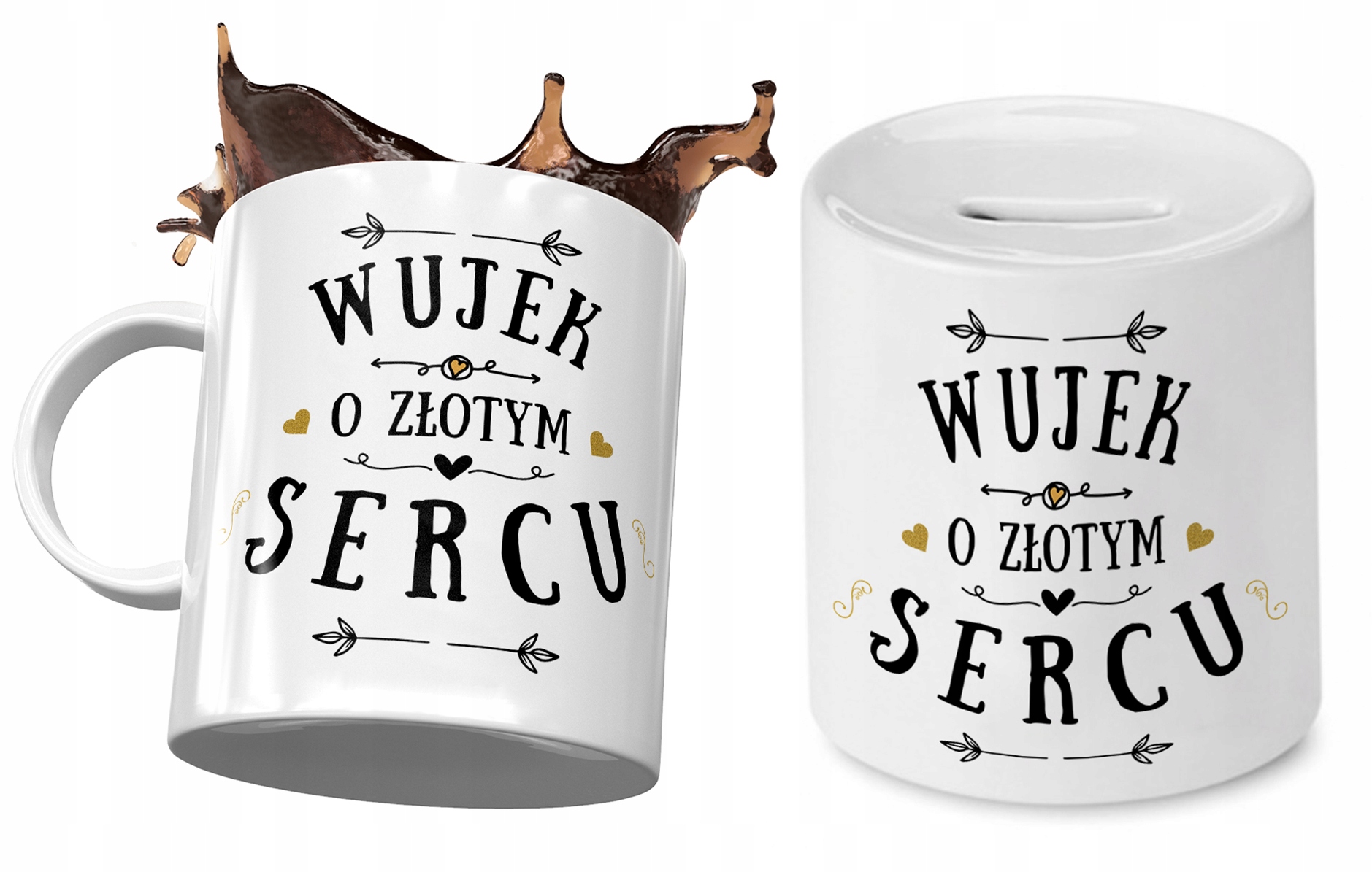 Dla Wujka Zestaw Kubek + Skarbonka Na Prezent Z Nadrukiem Ze Zdjęciem