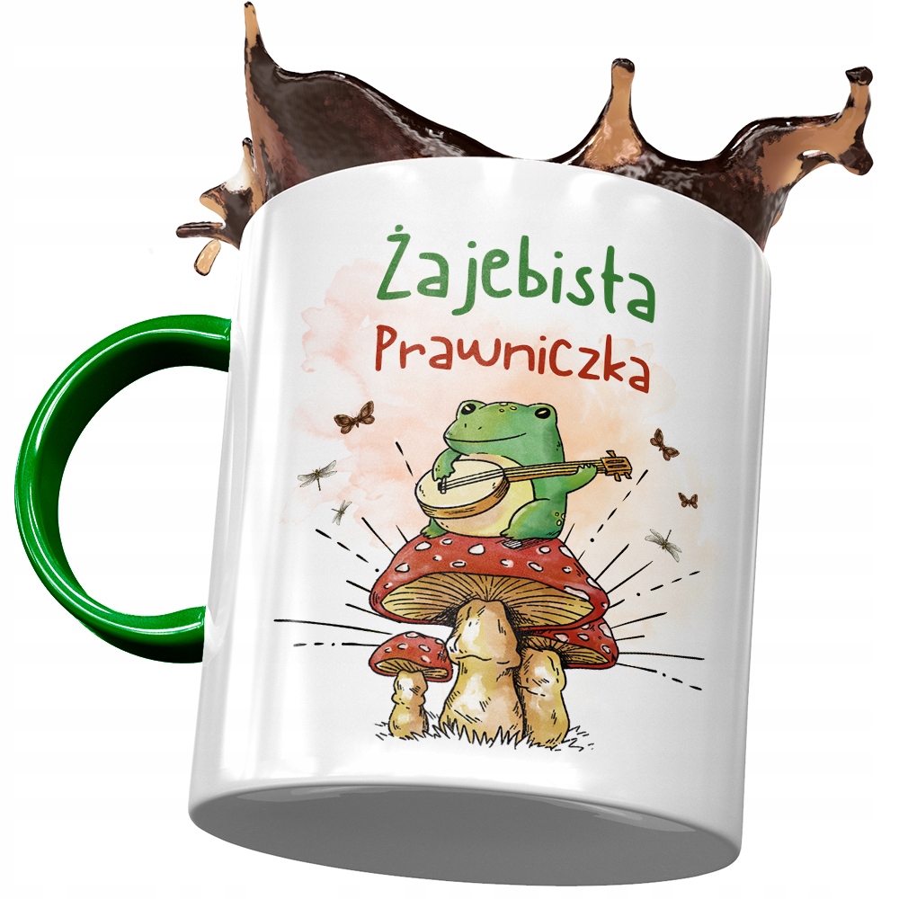 Kubek Zielony Prawniczki Żajebista Prawniczka Z Nadrukiem Ze Zdjęciem