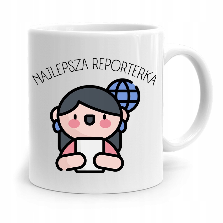Kubek Dziennikarza Reportera Najlepsza Reporterka Z Nadrukiem Ze Zdjęciem