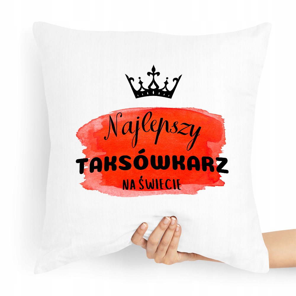 Poduszka Prezent Dla Najlepszego Taksówkarza Z Nadrukiem Ze Zdjęciem