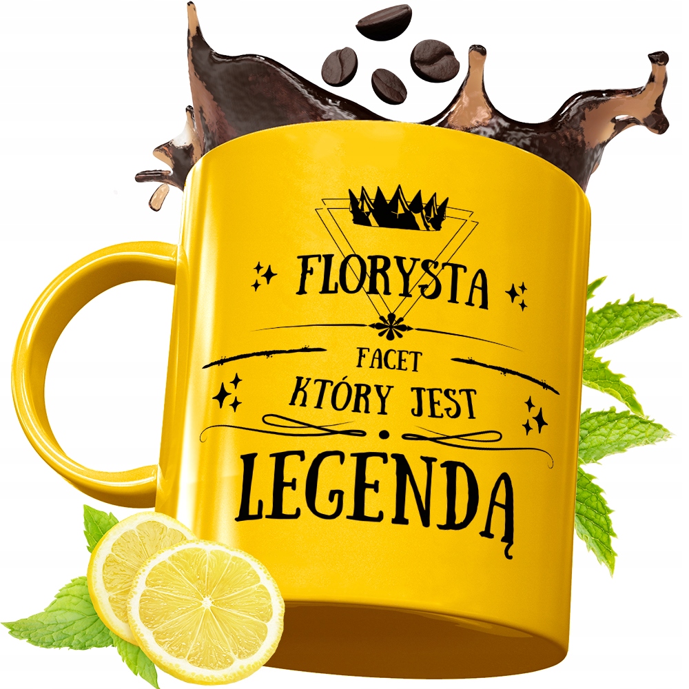 Złoty Kubek Premium Dla Florysty Prezent Z Nadrukiem Ze Zdjęciem