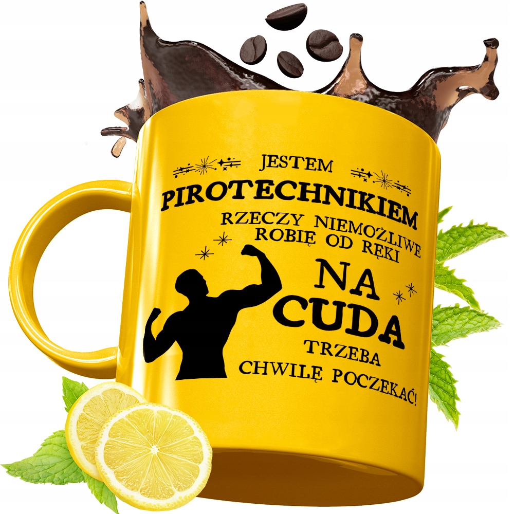 Złoty Kubek Premium Dla Pirotechnika Prezent Z Nadrukiem Ze Zdjęciem