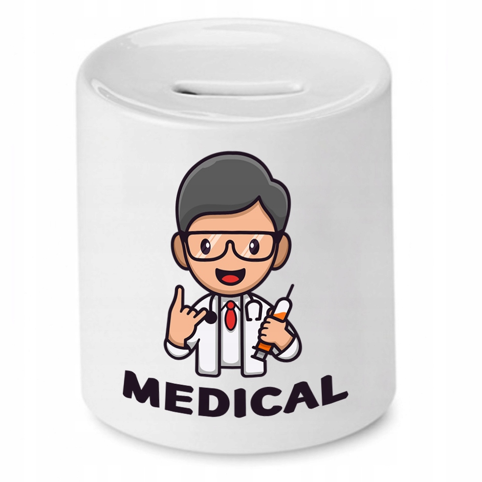 Skarbonka Dla Lekarza Doktora Medical Prezent Z Nadrukiem Ze Zdjęciem