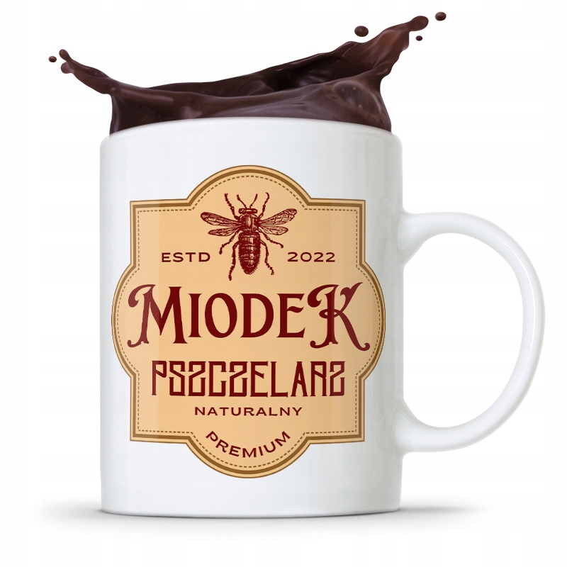 Kubek Prezent Dla Pszczelarza Miodek Naturalny Z Nadrukiem Ze Zdjęciem