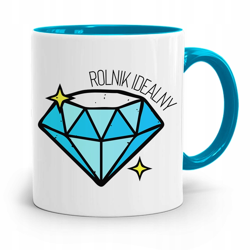 Dla Rolnika Kubek Błękitny Rolnik Idealny Prezent Z Nadrukiem Ze Zdjęciem