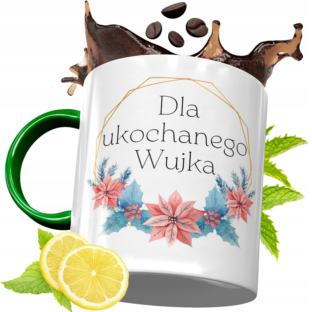 Kubek Zielony Dla Wujka Idealny Prezent Z Nadrukiem Ze Zdjęciem